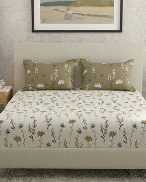 Cotton Floral Bedsheet with Pillow Cover-image-48