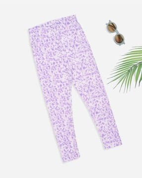 Girls Printed Mid-Rise Leggings-image-43
