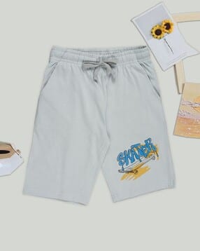 Boys Printed Regular Fit Mid-Rise Shorts-image-49