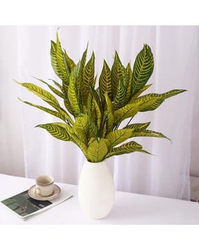 tied ribbons Set of 2 Artificial Tree Plant Croton Green Plant-picture-40
