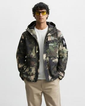 the indian garage co Men Regular Fit Printed Winter Jacket-picture-30