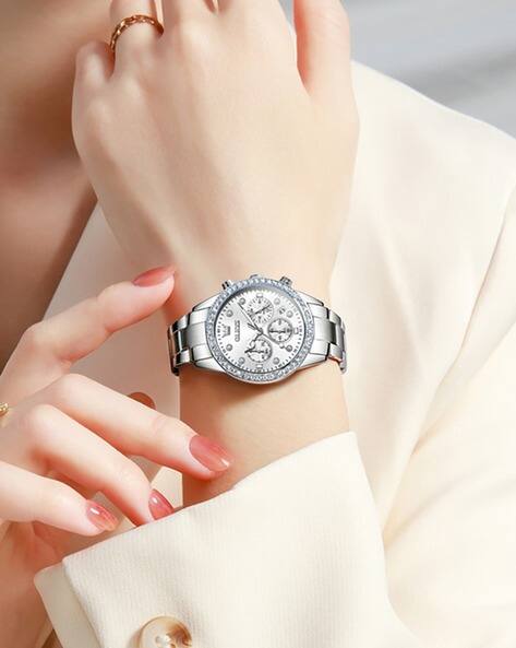 Olevs Women Chronograph Watch with Water Resistance - 9909