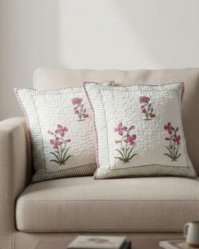 homemonde 300 Tc Set of 2 Quilted Soft Throw Cushion Cover-picture-47