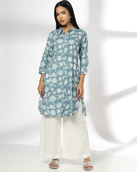 Women Floral Print Straight Kurta