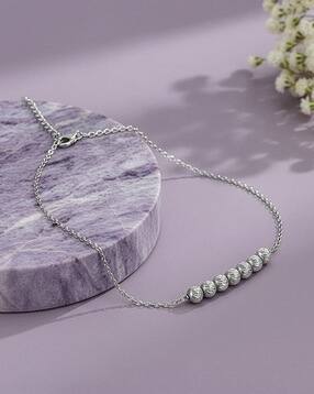 giva Women Sterling Silver Clustered Sparkle Single Anklet-picture-21