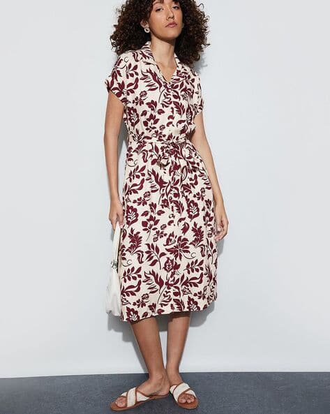 Fame forever by lifestyle Women Floral Print A-Line Dress