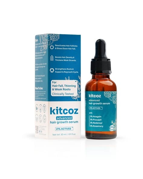 Kitcoz Advanced Hair Growth Serum with 21 Actives - 30 ml