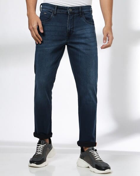 Men Lightly Washed Skinny Jeans