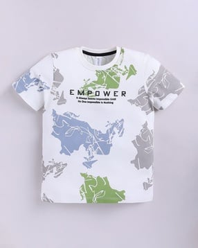 giniekids Boys Typographic Print Regular Fit T-Shirt-picture-13