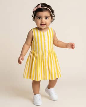 Girls Striped A-Line Dress-image-17