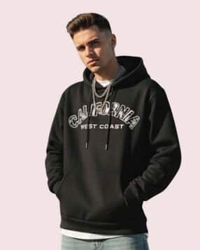 alpha tribe Men Typographic Print Regular Fit Hoodie-picture-36