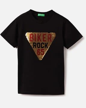 united colors of benetton Boys Embellished Regular Fit Crew-Neck T-Shirt-picture-36