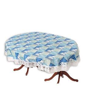 the furnishing tree  Printed 6-Seater Oval-Shaped Table Cover with Lace Border-picture-14