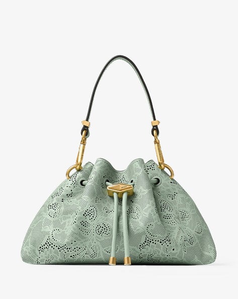 Buy Jimmy Choo Cinch Small Perforated Leather Shoulder Bag | Pink
