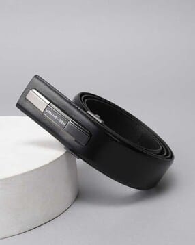 Men Logo Print Wide Belt with Plate-Buckle Closure-image-39