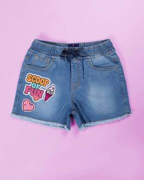 kiddopanti Girls Graphic Print Mid-Rise Shorts-picture-37