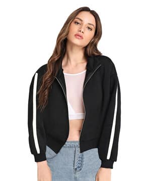 fabricorn Women Regular Fit Zip-Front Sweatshirt -picture-31
