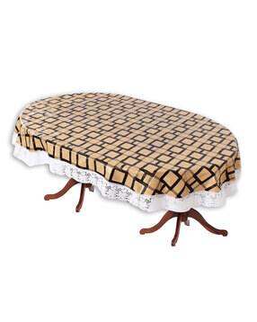 Geometric Print Oval-Shaped 8-Seater Table Cover-image-28