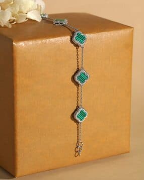 adamas jewellery Women Sterling Silver Stone-Studded Link Bracelet-picture-35
