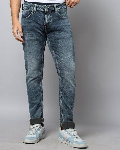 SPYKAR Men Heavily Washed Low-Rise Slim Fit Jeans