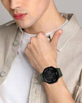 men digital wrist watch with tang buckle closure-lxk-261-green