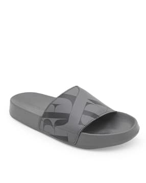red tape Men Typographic Print Open-Toe Slides-picture-39