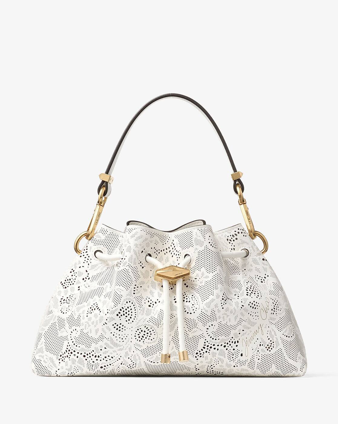 Buy Jimmy Choo Cinch Small Perforated Leather Shoulder Bag | Off