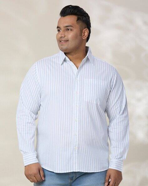 Neon Chillie Men Striped Regular Fit Shirt with Patch Pocket