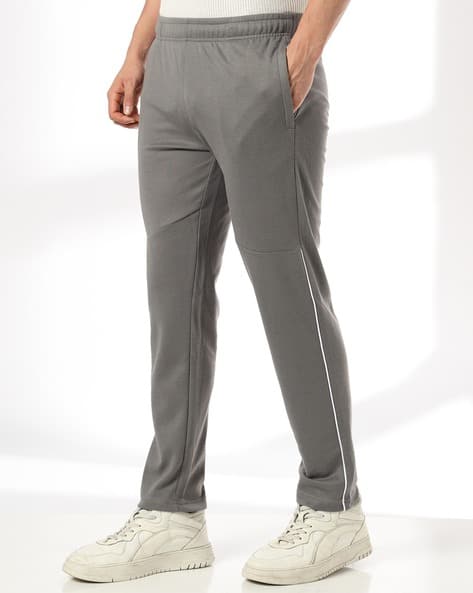 Men Patterned Straight Track Pants