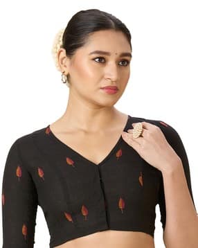 Women Floral Print Front Open Blouse-image-16