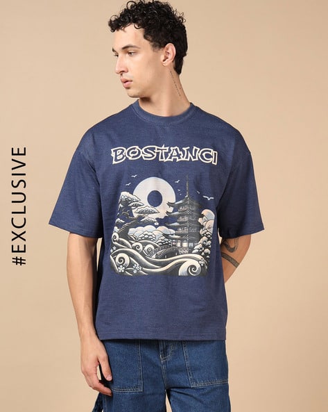 Alpha Tribe Round-Neck Half Sleeves T-Shirt