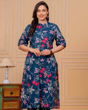 aramya Women Floral Print A-Line Kurta-picture-22