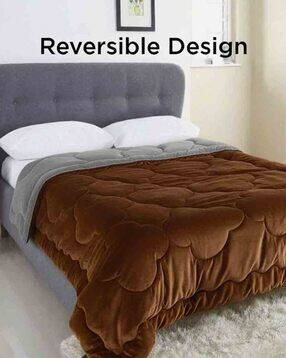 iwish Quilted Reversible Velvet Single Comforter-picture-37