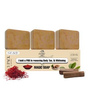 Women Pack of 3 Sandalwood & Saffron Soaps