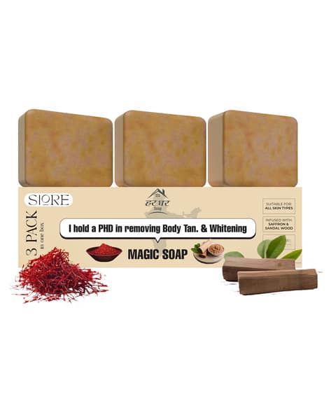 SIORE Women Pack of 3 Sandalwood & Saffron Soaps