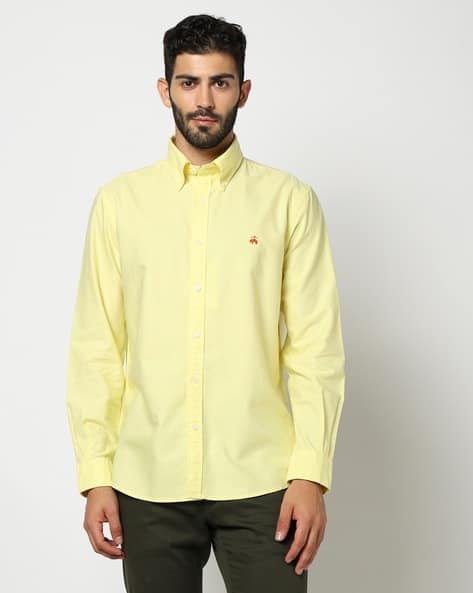 Buy BROOKS BROTHERS Regular Fit Oxford Sports Shirt Online | Ajio.com