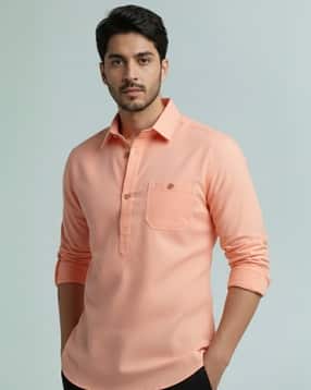 neonomad Men Slim Fit Kurta with Patch Pocket-picture-26
