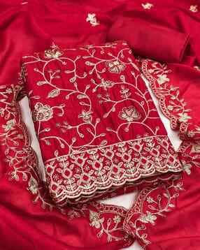 svaraa Women Embroidery Unstitched Dress Material-picture-23