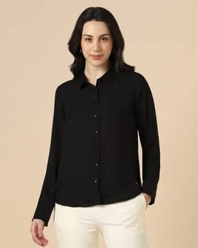 allen solly Women Regular Fit Shirt with Spread Collar-picture-10