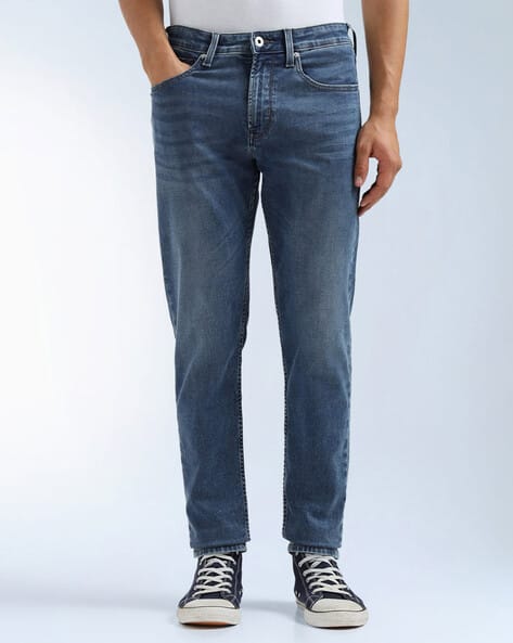 FLYING MACHINE Men Slash Slim Tapered Fit Authentics Jeans