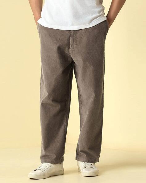 ALLEN SOLLY Men Straight Fit Flat-Front Trousers