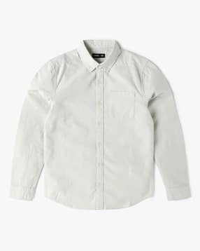 Boys Solid Oxford Shirt-image-20