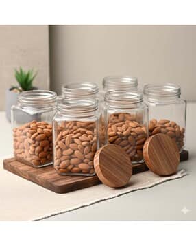 somil Set of 6 Kitchen Storage Jars with Lid-picture-48