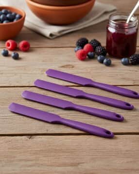 baskety Set of 4 Silicone Spatulas with Handle-picture-22