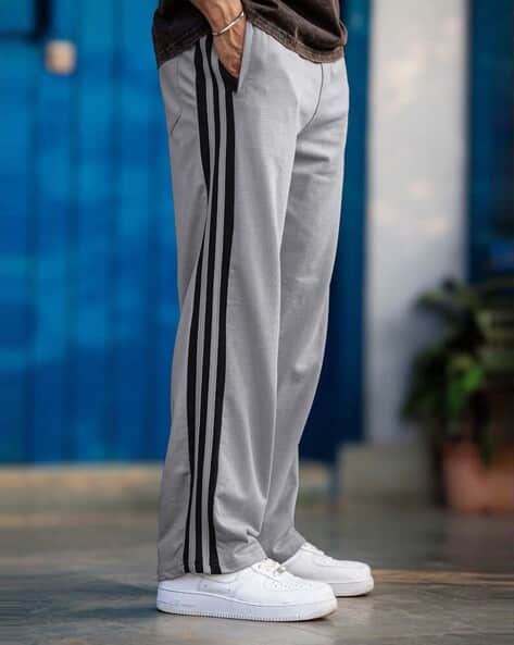 Men High-Rise Straight Track Pants