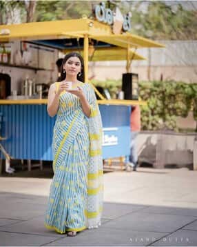 Linen Printed Saree