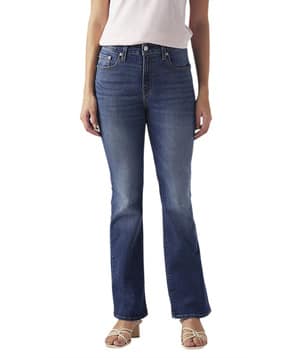 Women Stone Washed 725 Flared Jeans