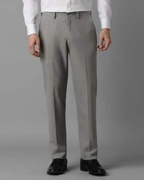 louis philippe Men Straight Fit Flat-Front Trousers-picture-20