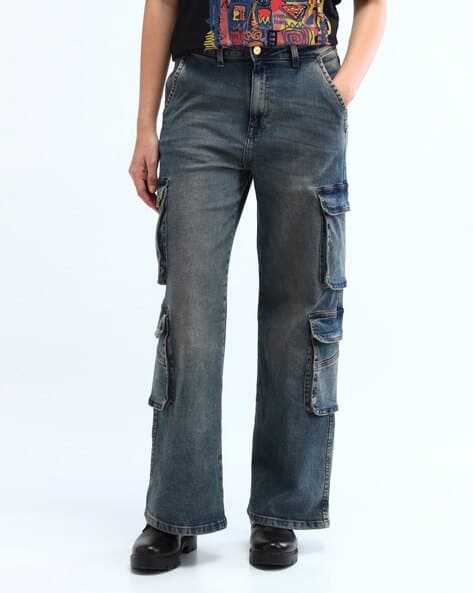 FLYING MACHINE Women High Rise Baggy Jeans