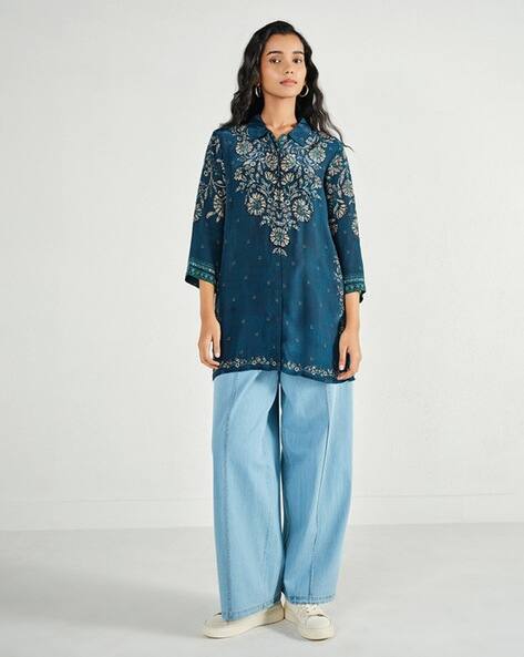 Global Desi Women Floral Print Regular Fit Top